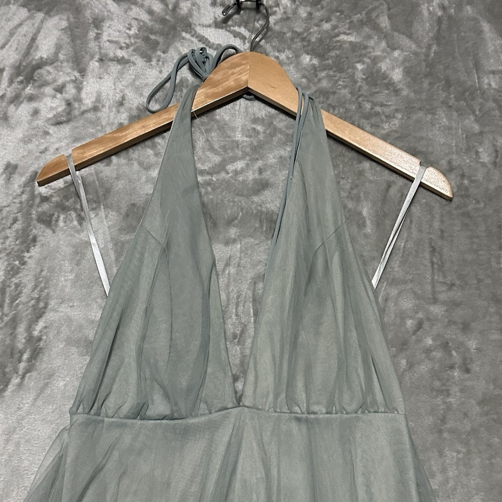 NWT Selfie Leslie Whimsical Floating By Sheer Mesh Overlay Dress Womens S Green - Picture 5 of 11